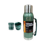 Termo 1 Litro Acero Inoxidable Lusqtoff Frio Y Calor Verde