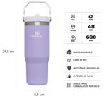 Botella Stanley Flip Straw Tumbler 887Ml - Lavender