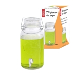 Dispenser Frasco Vidrio Con Canilla 3,6 Litros Jugos Bebidas