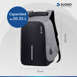 Mochila Antirrobo Impermeable Suono Puerto Usb Snac-1000