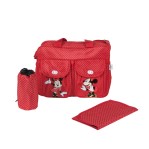 Bolso Maternal con Cambiador Disney Rojo