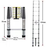 ESCALERA TELESCOPICA DE 11 ESCALONES KUSHIRO MI-032