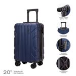 Valija de Cabina Travel Tech Carry on de 20 pulgadas Color Azul