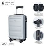 Valija De Cabina, Carry On, 20 Pulgadas Wellington Polo Club Color Silver