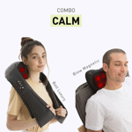 Masajeador Wolke Combo Cervical y  Lumbar pies calor Negro 8 Esferas