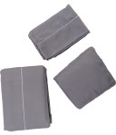 Juego de Sabanas Premium 2 1/2 Plazas Gris FP HOME