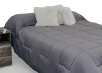 Acolchado Premium Twin Size Gris Oscuro FP HOME