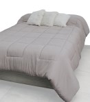 Acolchado Premium Twin Size Gris Claro FP HOME