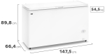 Freezer Horizontal Inverter FGHI400B-XL 402 Litros Blanco GAFA