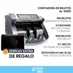 Contadora De Billetes Overtech Al-6000 Maquina Contar Profesional