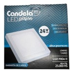 Panel Plafón Sobreponer De Base Led 24w Cuadrado Frio