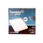 Plafón Led Aplicar Cuadrado 24w Luz fria Candela (7258)