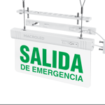 Cartel Luminoso Led Salida de Emergencia Macroled Señalización