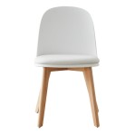 Silla Comedor Vita Meet Nórdica Eames De Diseño Moderno Blanco