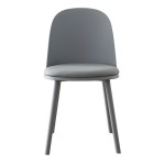 Silla Comedor Vita Nórdica Eames De Diseño Moderno Plástica Gris