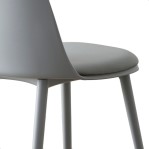 Silla Comedor Vita Nórdica Eames De Diseño Moderno Plástica Gris