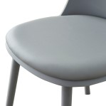 Silla Comedor Vita Nórdica Eames De Diseño Moderno Plástica Gris