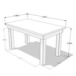 Mesa de Comedor EMC 1,50 x 0,90m Wengue