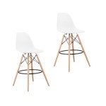 SET 2 BANQUETAS TABURETES EAMES BLANCAS