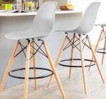 SET 2 BANQUETAS TABURETES EAMES BLANCAS