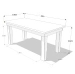 Mesa de Comedor EMC 1,80 x 0,90m Wengue