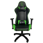 Silla De Escritorio Constrictor Gamer Ergonómica Con Tapizado De Cuero Sintético - Verde