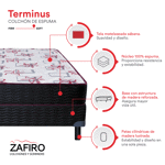 Sommier y colchón de Espuma 2 Plazas Zafiro Terminus 140x190