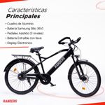 Bicicleta Electrica Rodado 26 Okologi Negra