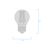 Lampara Led Gota Vintage Macroled 4w Luz Cálida E27 2700K