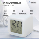 Reloj Digital Colores Led Melodias Alarma Temperatura Fecha