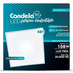 Panel Led 60 X 60 Cm 48w Embutir Frio Candela 4000 Lúm