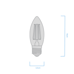 Lampara Vela Led Vintage Macroled 4W E27 2700K Luz Cálida