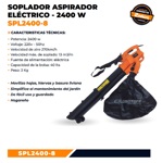 Sopladora Lusqtoff Aspiradora Trituradora Hojas Césped 2400w