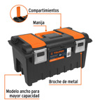 Caja De Herramientas Truper Cha-22s 56cm Con Compartimentos