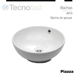 Bacha Apoyo Piazza A013 Redonda 42cm Diámetro Porcelana