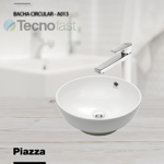 Bacha Apoyo Piazza A013 Redonda 42cm Diámetro Porcelana