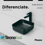 Lavatorio Bacha Black Baño Apoyo Pileta Piazza A423 Negra