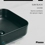 Lavatorio Bacha Black Baño Apoyo Pileta Piazza A423 Negra