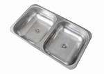 Pileta Bacha Cocina Doble Acero Inox 59 x 34 x 14 DH59