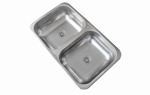 Pileta Bacha Cocina Doble Acero Inox 59 x 34 x 14 DH59