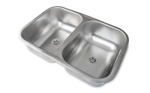 Pileta Bacha Cocina Doble Acero Inox 56 x 37 x 13 DH56