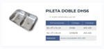 Pileta Bacha Cocina Doble Acero Inox 56 x 37 x 13 DH56