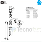 Griferia Fv Compacta Monocomando Lavatorio Baño 181/m4