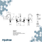 Grifería Lavatorio Hydros Pico Alto Cierre Ceramico Baño