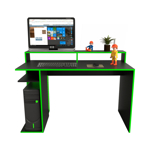 Escritorio Juegos Gamer Mesa Pc Gammer 3047 Xbox Play Negro con Verde