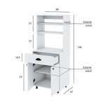 Mueble para Microondas KP50 Blanco