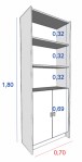 ESTANTERIA GRANDE PB 3036-WH TABLES