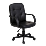 Silla de Escritorio de Ecocuero Negro LK6101B