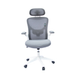 Bynox silla de oficina c/apoya cabeza y ajuste lumbar blanca