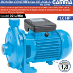 Bomba Centrifuga Agua Gamma 1 HP Altura 25 Mts Emg 98